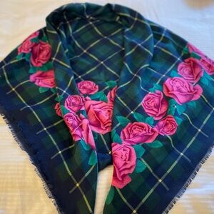 Floral Plaid Women's Scarf